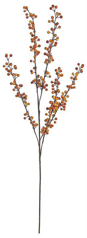 42in Rust Gold Matte Berry Spray - Premium Greenery for Wreaths and Home Decor