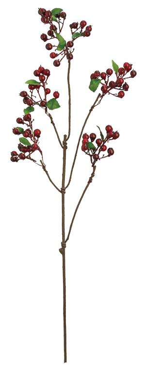25in Burgundy Berry & Leaves - Premium Greenery for Wreaths and Home Decor Select Artificial