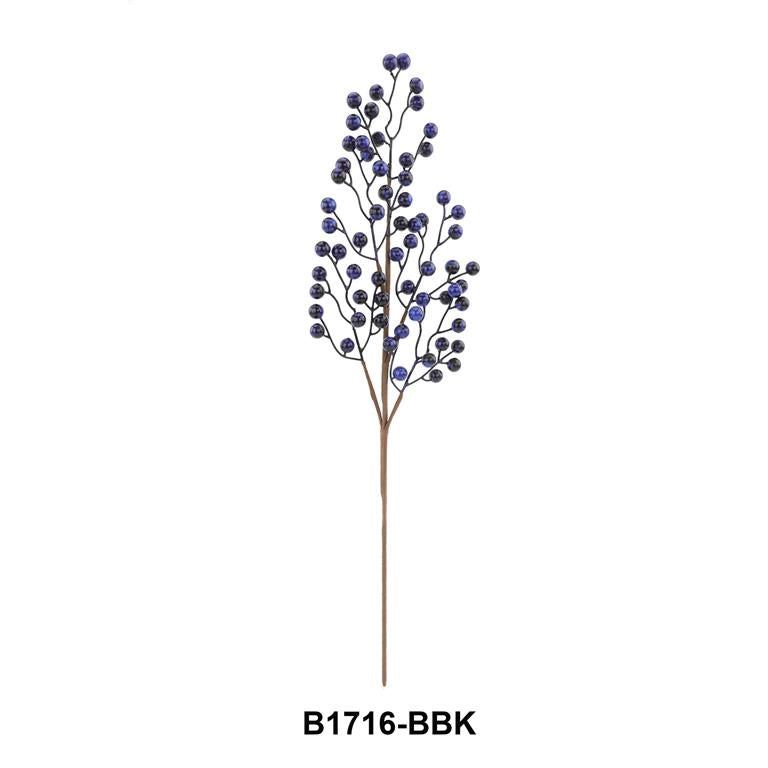 28in BLACK/BLUE Berry Spray Select Artificial