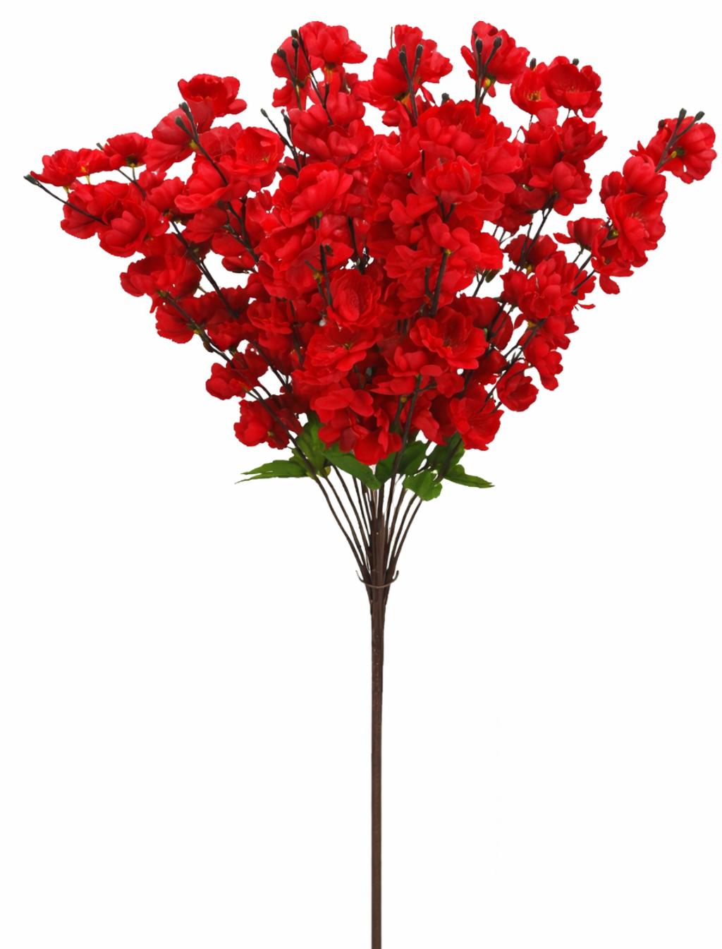 25in Dark Red Blossom Bush x18