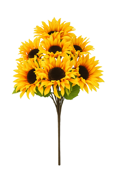 22in Yellow Sunflower Bush x7