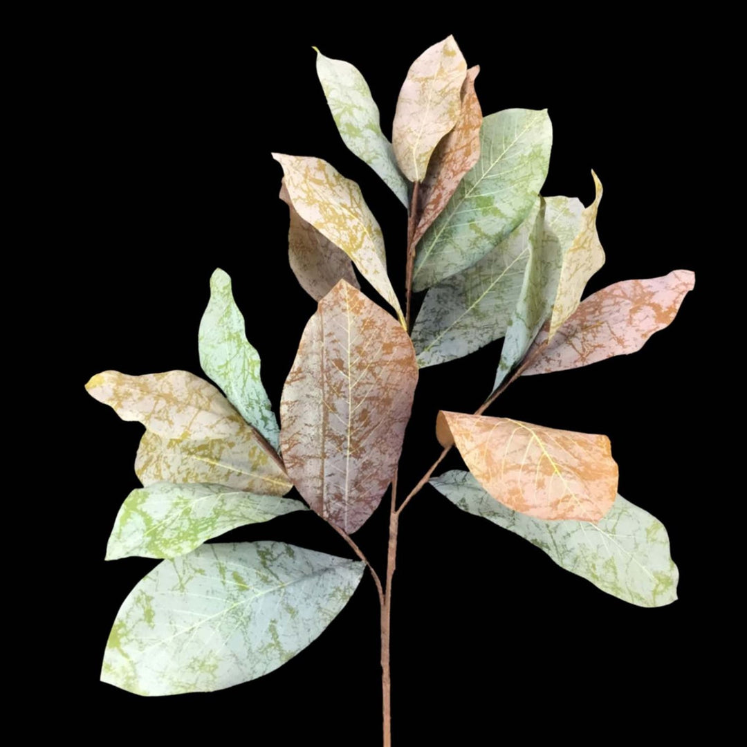28in Green/Brown Magnolia Spray - Premium Greenery for Wreaths and Home Decor