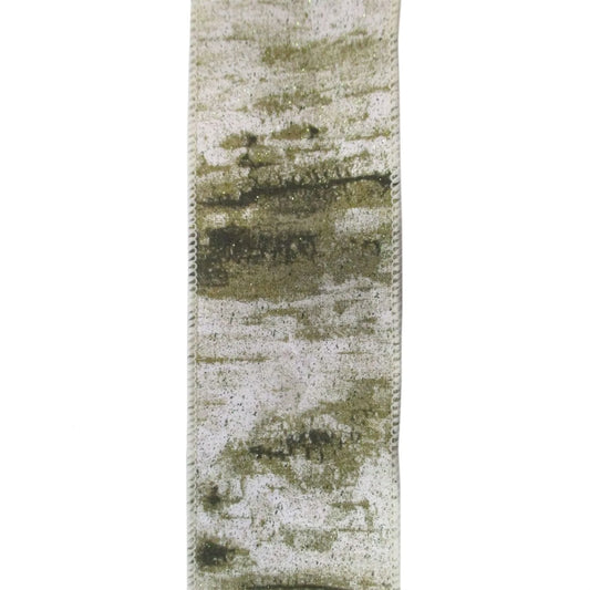 2.5inx10yd Celtic Garden Glitter Birch Ribbon - Premium Ribbon for Wreaths and Bows