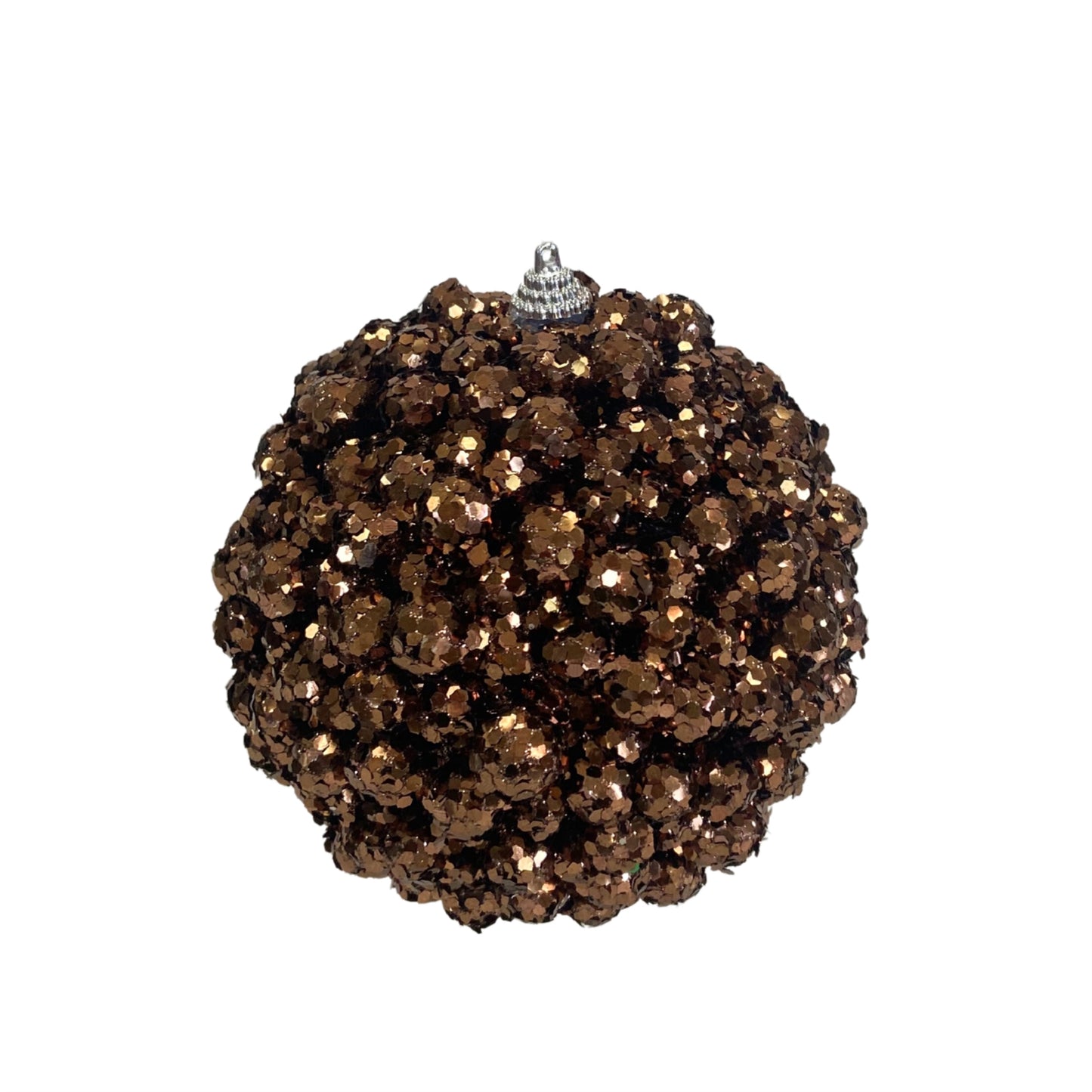 5in Sequin Berry Ball Ornament BROWN