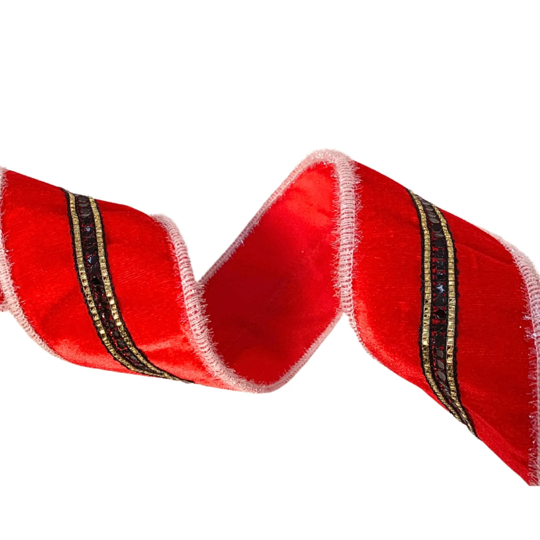2.5inx10yd Santa Suit Velvet Ribbon