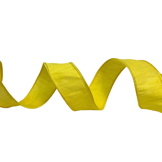1.5inx10yd Faux Dupioni YELLOW