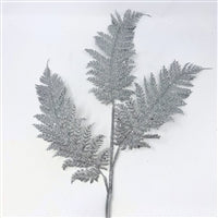 32in Shimmer Glitter Fern SILVER