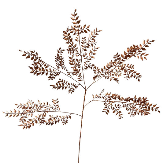 35in Copper Metallic Tea Leaf Branch - Premium Greenery for Wreaths and Home Decor