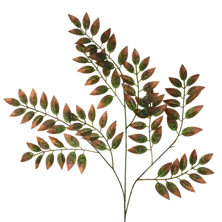 27in Brown/Green Smilax Leaf Spray - Premium Greenery for Wreaths and Home Decor