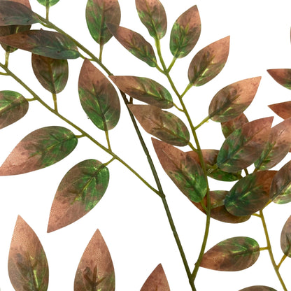 27in Brown/Green Smilax Leaf Spray - Premium Greenery for Wreaths and Home Decor