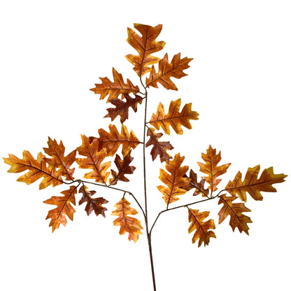 26in Fall Oak Leaf Spray - Premium Greenery for Wreaths and Home Decor
