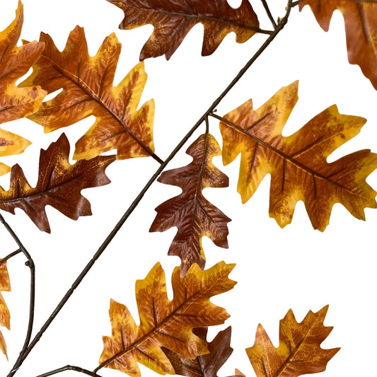 26in Fall Oak Leaf Spray - Premium Greenery for Wreaths and Home Decor