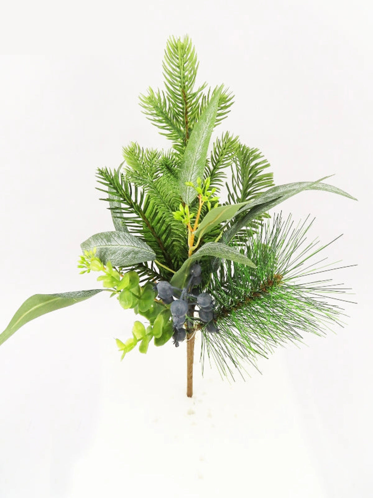 16in Pine Blueberry Eucalyptus - Premium Artificial Greenery for Wreaths, Arrangement & Home Decor Essentials