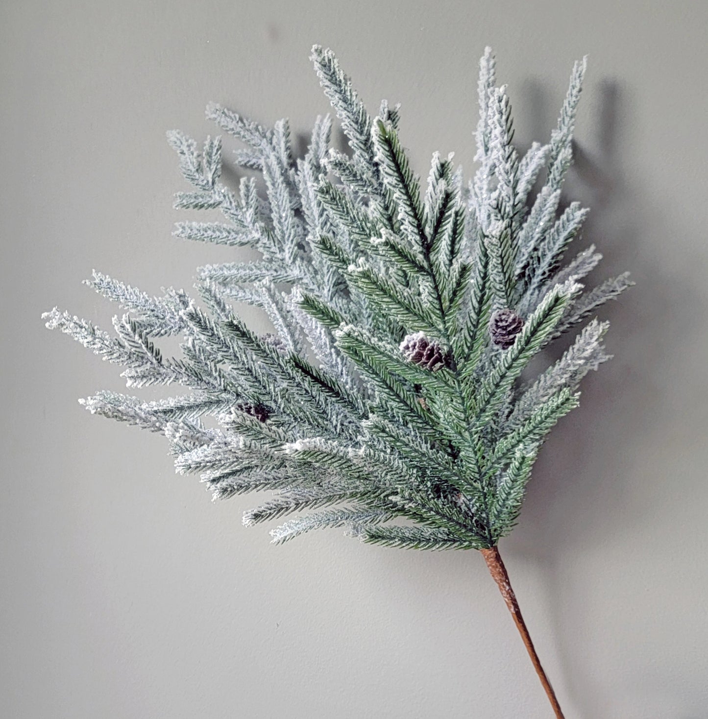 19in Flocked Norfolk Pine w/Cones - Premium Base for Floral Designs and Home Decor Essentials