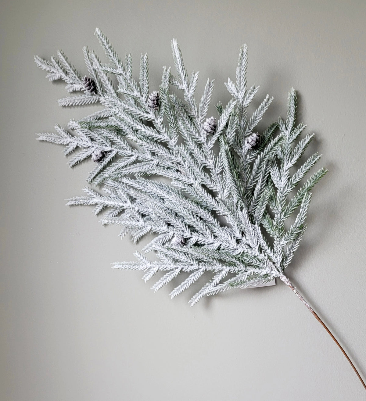 32in Flocked Norfolk Pine w/Cones - Premium Greenery for Wreaths, Arrangements and Home Decor Essentials