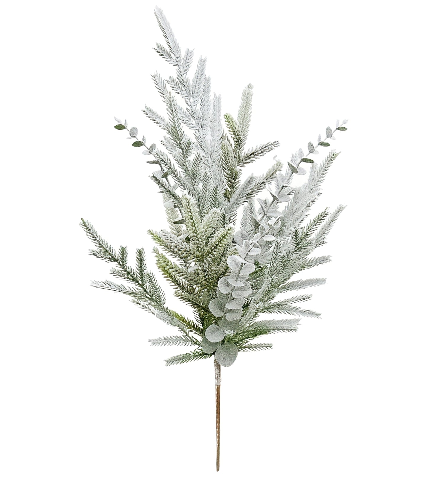 23in Flocked Norfolk & Eucalyptus - Premium Base for Floral Designs and Home Decor Essentials