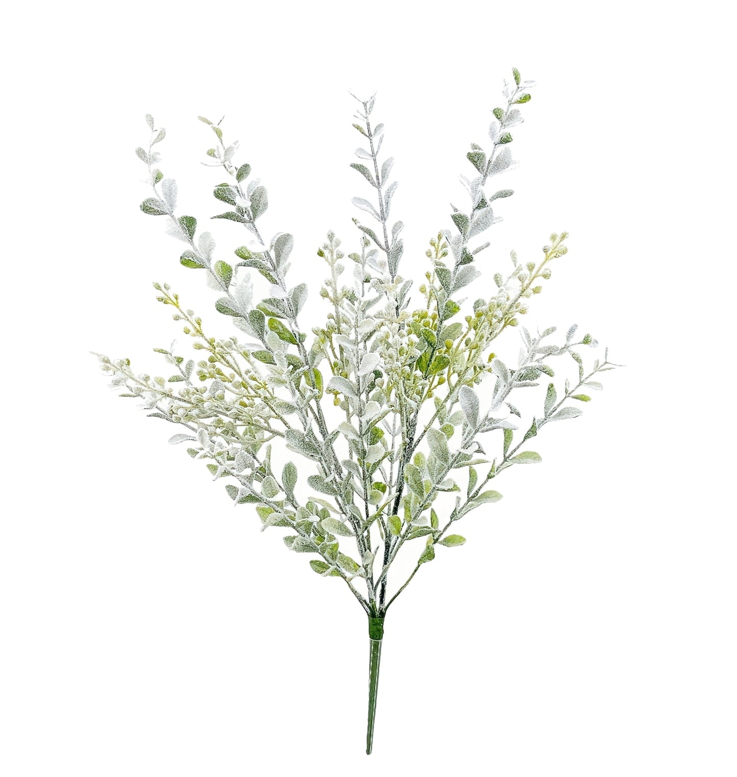 22in Flocked Boxwood & Berry - Premium Greenery for Wreaths, Arrangements and Home Decor Essentials