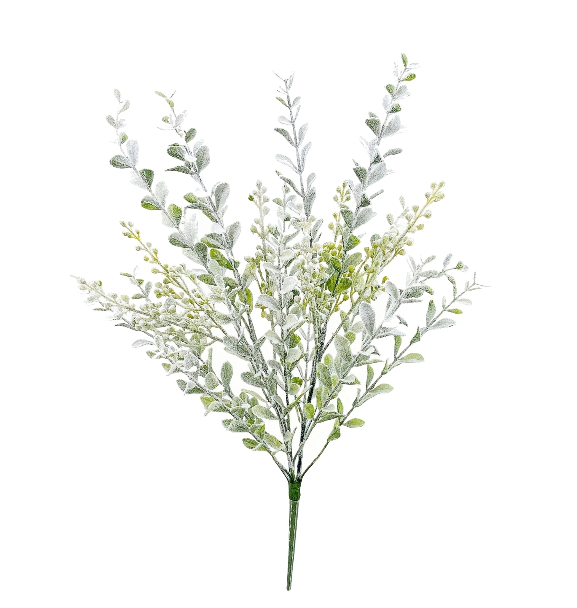 22in Flocked Boxwood & Berry - Premium Greenery for Wreaths, Arrangements and Home Decor Essentials