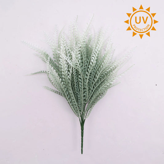 16in UV Frosted White Bead Grass x7 - Premium Artificial Greenery for Wreaths, Arrangement & Home Decor Essentials