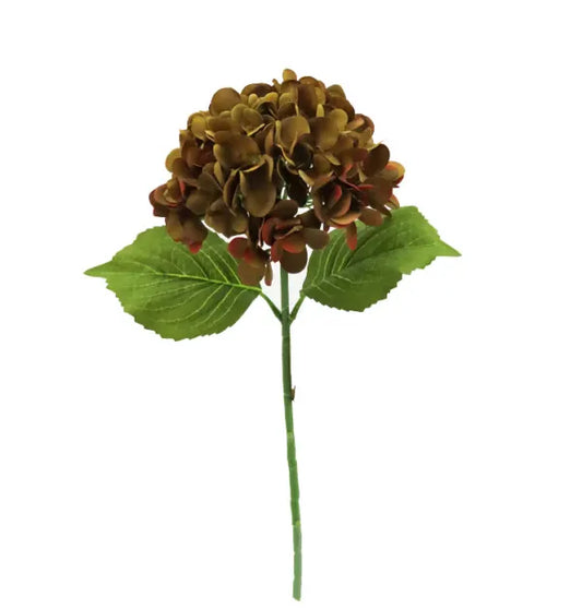 18in BROWN Hydrangea (6.5in Bloom) Essentials