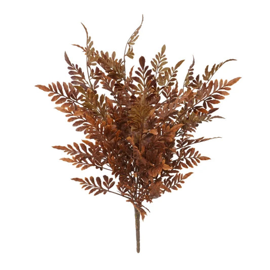 21in Dk Brown Squirrel Foot Fern - Premium Greenery for Wreaths, Arrangements and Home Decor Essentials