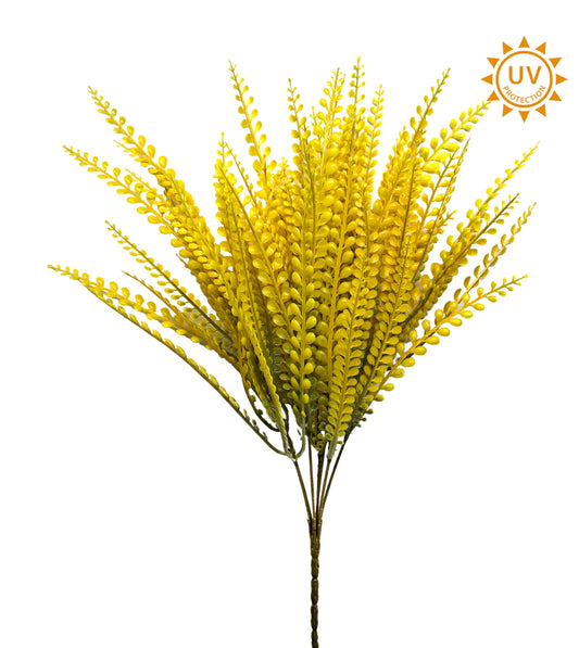 15in UV Yellow Bead Grass x7 - Premium Artificial Greenery for Wreaths, Arrangement & Home Decor Essentials