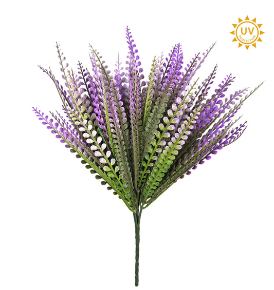 16in UV TT Purple Bead Grass - Premium Artificial Greenery for Wreaths, Arrangement & Home Decor