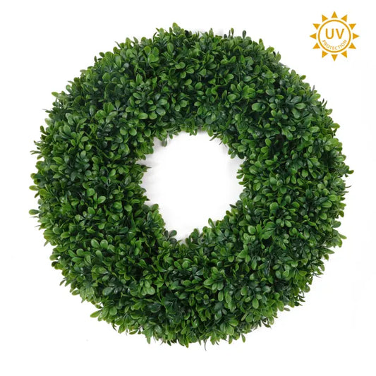 16in Dark Green UV Boxwood Wreath Frame - Premium Base for Wreaths Essentials