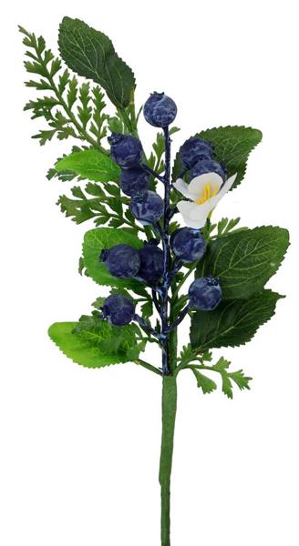 10in Mixed Greenery Blueberry