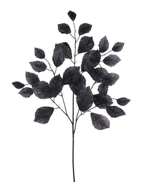 28in Aspen Rose Leaf Spray BLACK - Premium Artificial Greenery for Wreaths, Arrangement & Home Decor