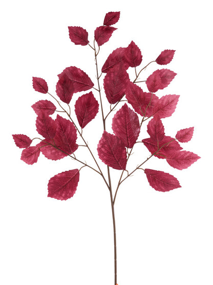 28in Aspen Rose Leaf Spray BURGUNDY - Premium Artificial Greenery for Wreaths, Arrangement & Home Decor