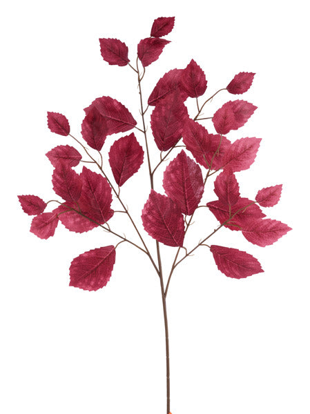 28in Aspen Rose Leaf Spray BURGUNDY - Premium Artificial Greenery for Wreaths, Arrangement & Home Decor