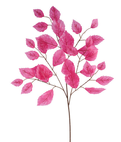 28in Aspen Rose Leaf Spray HOT PINK - Premium Artificial Greenery for Wreaths, Arrangement & Home Decor