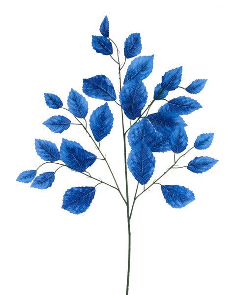 28in Aspen Rose Leaf Spray NAVY - Premium Artificial Greenery for Wreaths, Arrangement & Home Decor