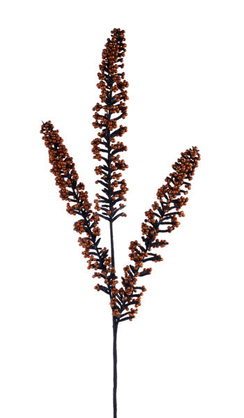 29in Glitter Amaranthus Spike ORG/BLK Halloween