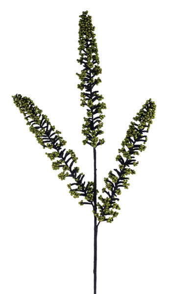 29in Glitter Amaranthus Spike LIME/BLK Halloween
