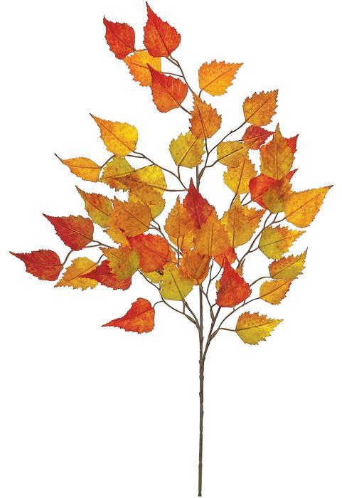 27in Autumn Birch Leaves - Premium Greenery for Wreaths, Arrangements and Home Decor LFI