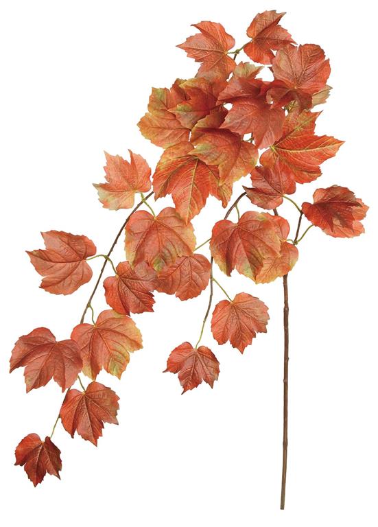 29in Rust Hanging Leaf Spray - Premium Greenery for Wreaths and Home Decor