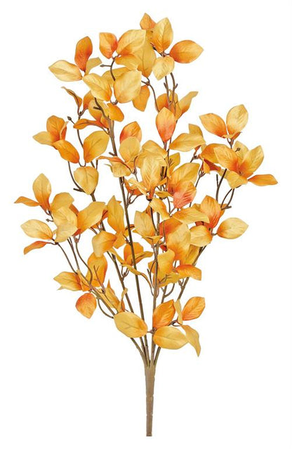 29in Orange Leaf Bush - Premium Greenery for Wreaths, Arrangements and Home Decor