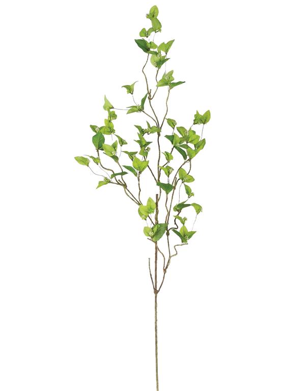 47in Green Jasmine Leaf & Berry Spray