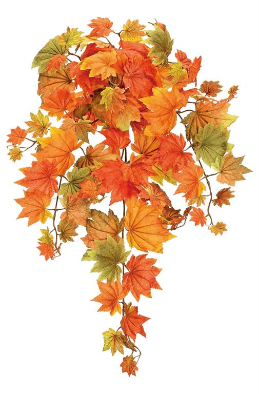 25in Autumn Hanging Maple Leaf Spray - Premium Greenery for Wreaths, Arrangements and Home Decor