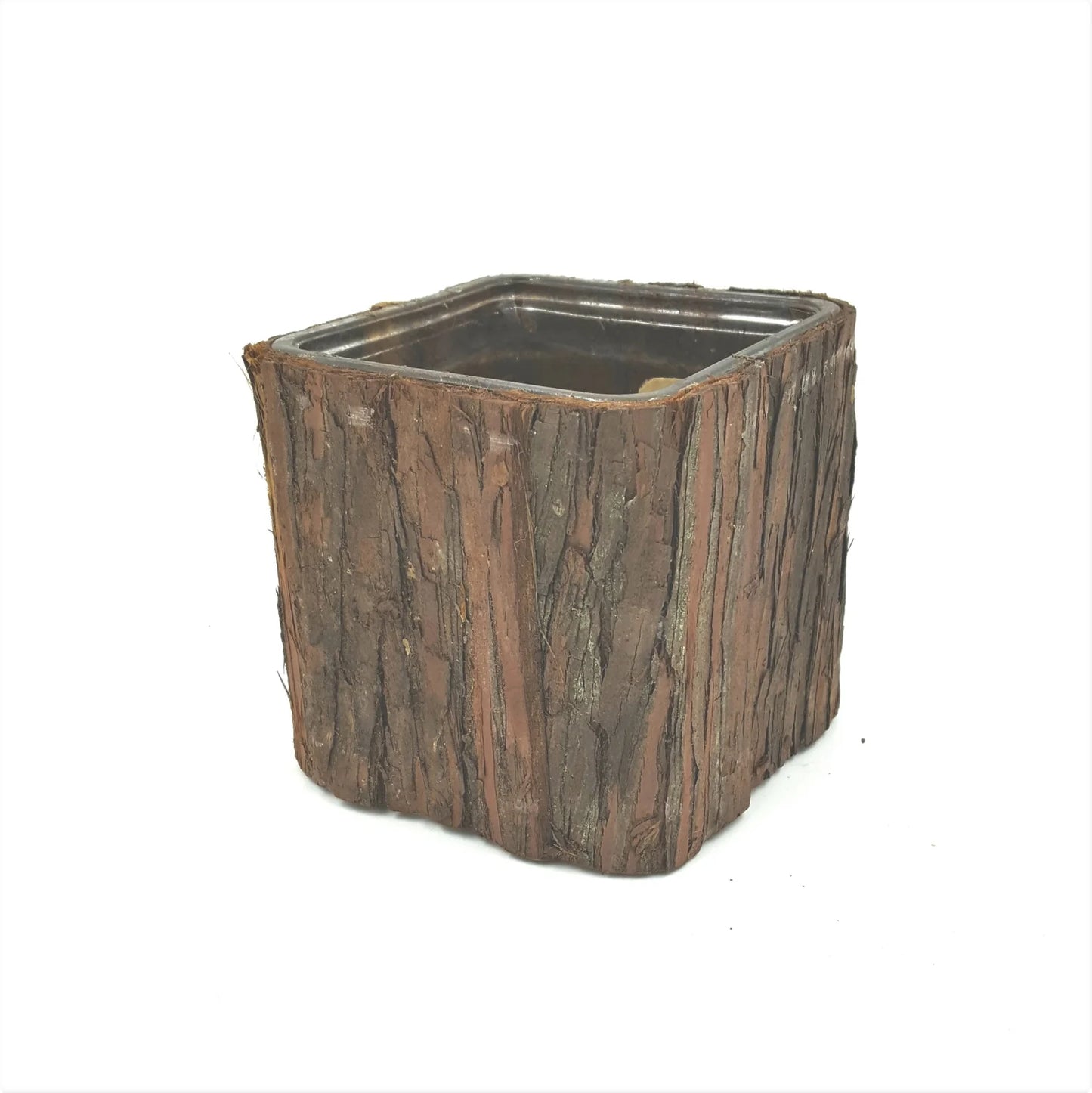 5in SMALL Wood Bark Planter Box