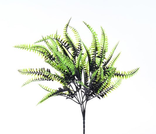 16in Halloween Fern BLACK/LIME