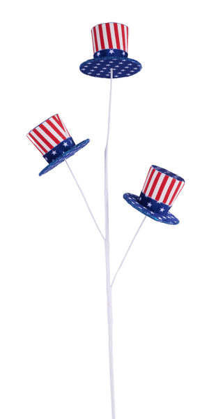 26in Patriotic Top Hat Spray x3