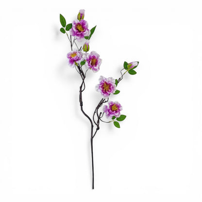 37in Hot Pink Wild Rose on Twiggy Branch