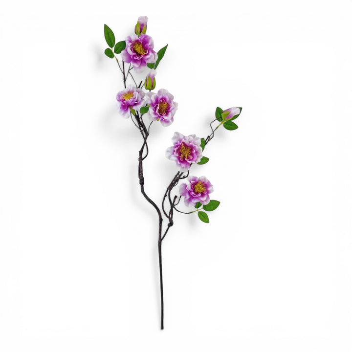 37in Hot Pink Wild Rose on Twiggy Branch