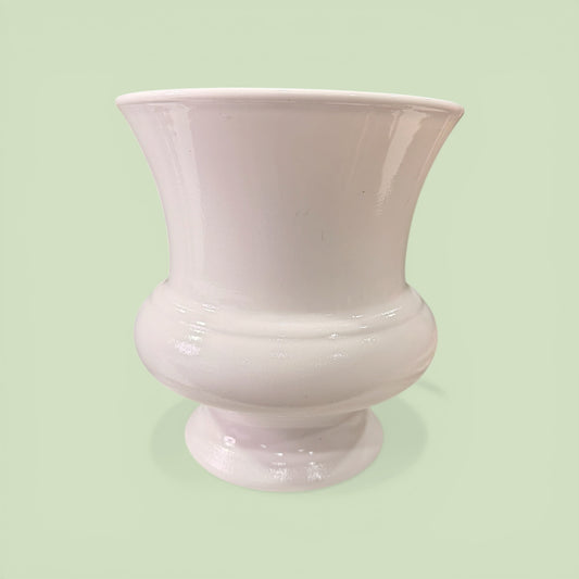 7.75in White Plastic Urn