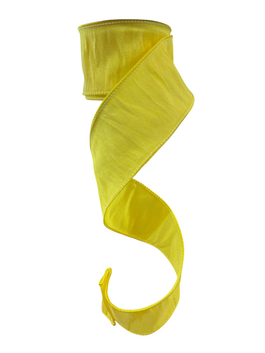 2.5inx10yd Faux Dupioni YELLOW
