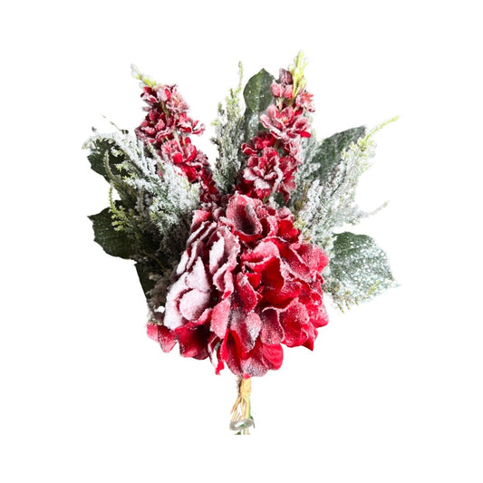 18in RED Hydrangea/Delphinium BUNDLE