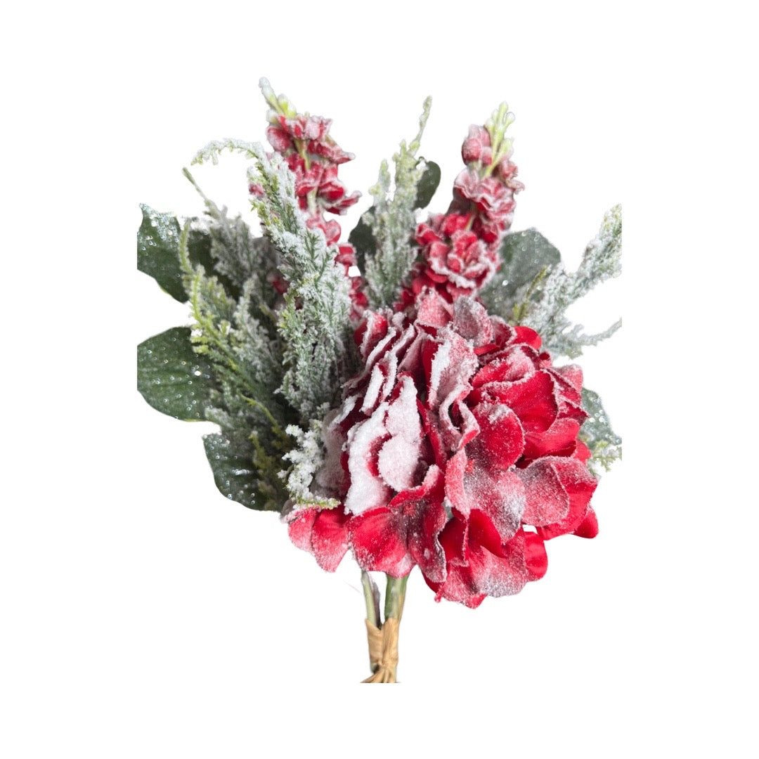 18in RED Hydrangea/Delphinium BUNDLE